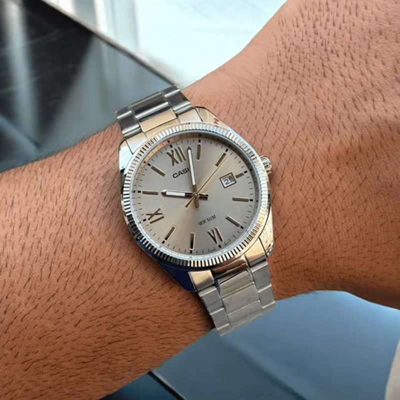 Casio Enticer Beige Dial Men's Watch- MTP-1302DD-9AV